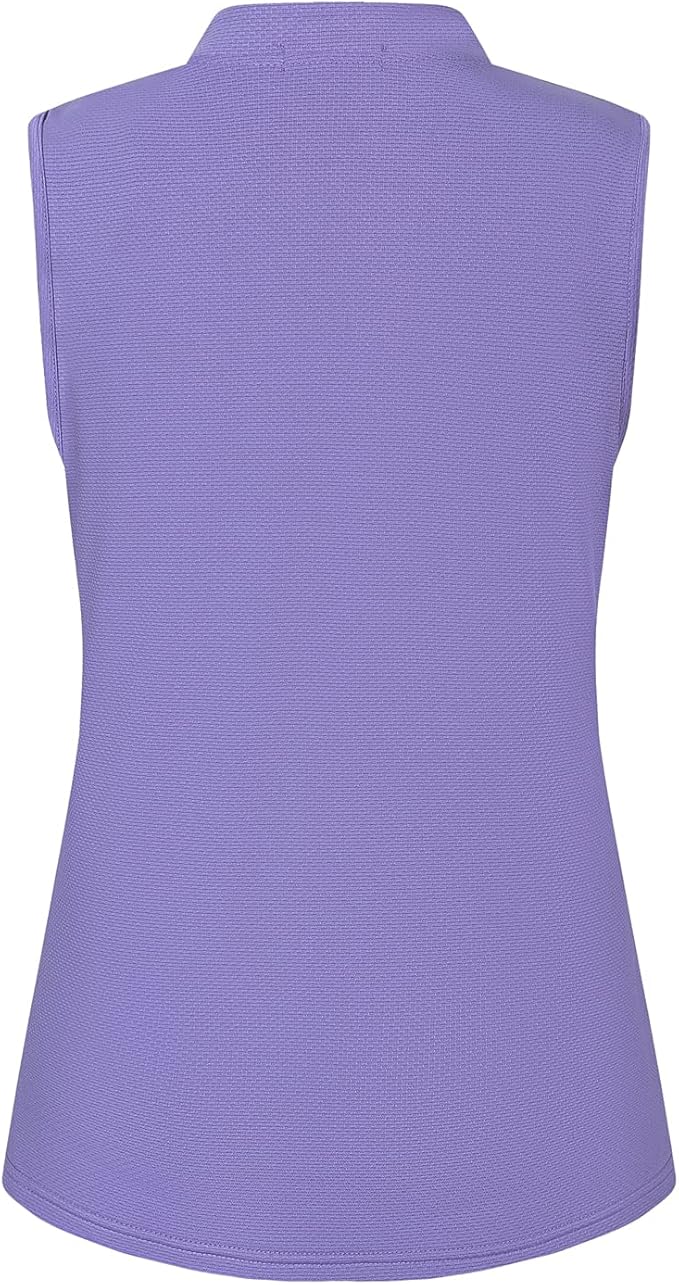 Womens Sleeveless Golf Polo Shirts Lightweight Tennis Sport Tops