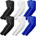 YQXCC 4 Pairs Arm Sleeves, Cooling UV Sun Protection Sports Compression Sleeves for Men Women, Golf Basketball Arm Sleeves