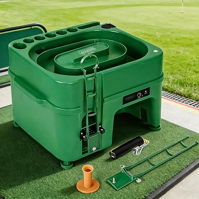 Automatic Golf Ball Dispenser Machine, 40-Ball Capacity Tee-Up Trainer with Dual-Mode Height Adjustment, Golf Practice Tool for Driving Range & Home Use