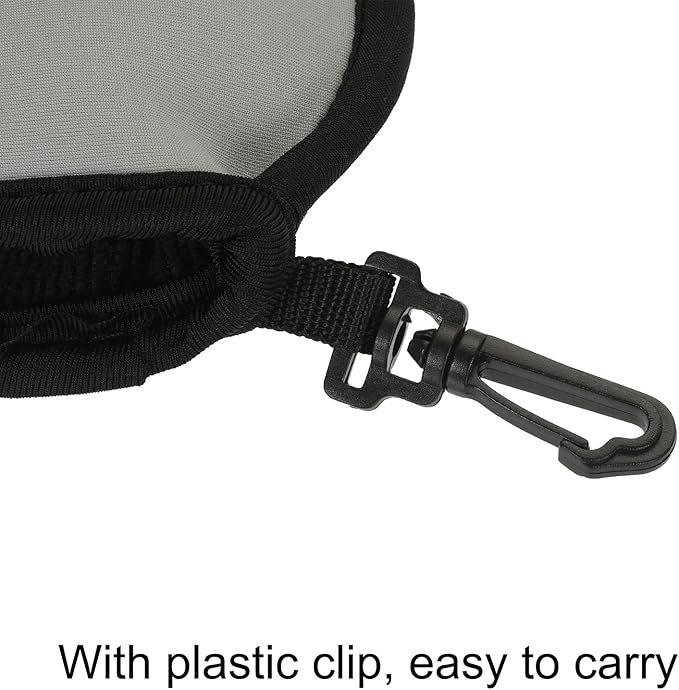 MECCANIXITY Golf Ball Cleaner Portable Pouch Pocket Washer Bag with Clips