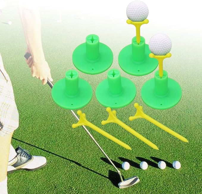 Golf Rubber Tee Holder Set for Golf Driving Range Tee Practice Tool Pack of 5