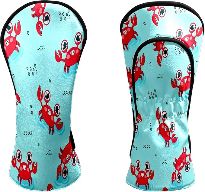 Premium Leather Golf Club Headcovers,Mango Pattern Fits Driver Hybrid Fairway 3/5 Wood,with Scratch-Resistant Lining, Gift for Men and Women