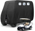 FLYMEI Golf Cart Cover Waterproof, 420D Fabric Universal Fits for Most Brand 2/2+2/4/4+2 Passengers Yamaha, Honda, Club Car, EZGO Golf Cart