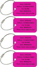 Custom Luggage Tags for Travel – Durable High-Visibility Acrylic Tags for Suitcases, Backpacks, & Luggage Sets, Includes Wire Ring Loop for Easy Attachment