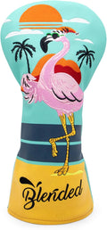 Golf Club Covers Flamingos Driver Cover Fariway Wood Headcover Hybrid Head Cover Leather Golf Headcover Fit All Brand