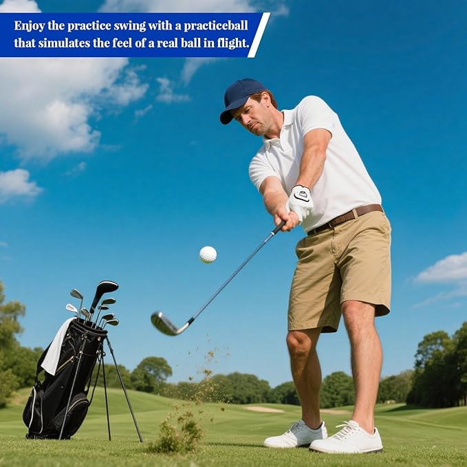 40 Pack Foam Golf Practice Balls - Realistic Feel and Limited Flight Training Balls for Indoor or Outdoor