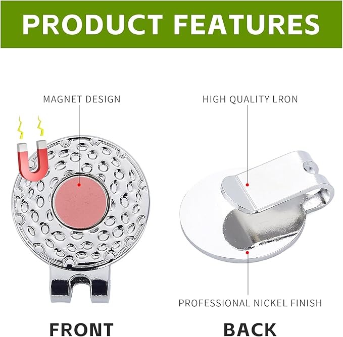 Custom Golf Ball Markers – Magnetic Hat Clip & 1-Inch Design, Personalized with Photo/Logo/Text/Name