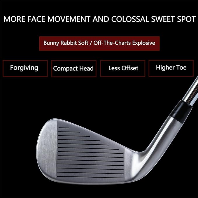 Golf Irons Individual,Driving Iron Golf Iron Set for Men 5,6,7,8,9,P,S,W Right Handed with Beginner's Iron Set Regular Flex Steel Shaft, Iron Set