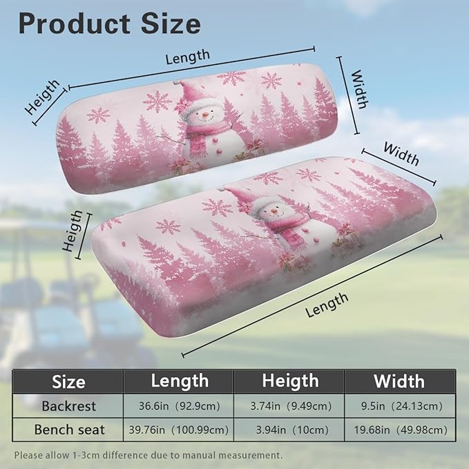 Fashion Print Golf Cart Seat Covers 2 Passenger Golf Cart Backrest Cover Golf Cart Seat Towel Gift for Friends