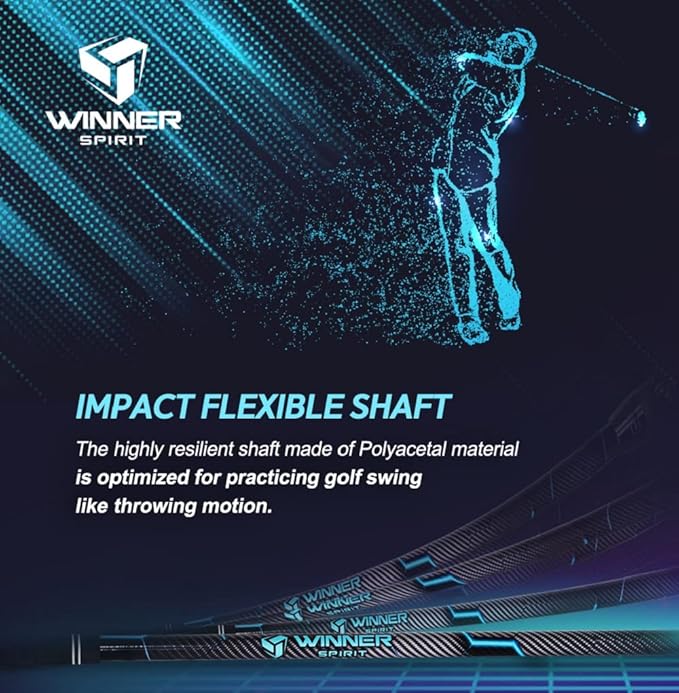 WINNER SPIRIT Miracle 205 Golf Swing Tempo Master Backswing Training Aid Back Swing Trainer Speed Power Warm Up Warmup Practice Stick for Improved Flexibility Rhythm Balance Strength