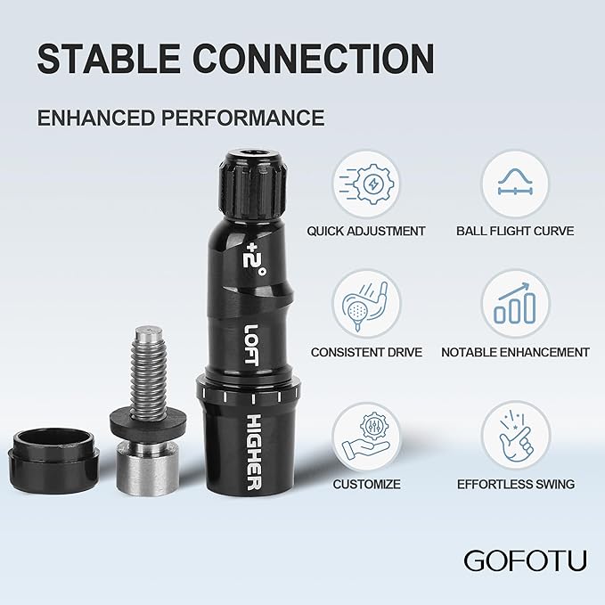 2PCS Adapter Sleeve Compatible with Taylormade Qi35 Qi10 M3 M4 M5 M6 SIM SIM2 Stealth Stealth 2 .335