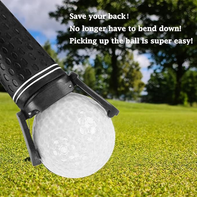 FINGER TEN Golf Ball Retriever for Putter Piker Upper 2/4/6/8/10 Pack Suction Cup Ball Grabber Tool with Screws Foldable Mini Ball Retrievers for Men Women Golfer