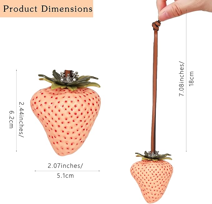 Cherry Bag Charm, Cute Strawberry Fruit Bags Charm Purse Charms Keychain Women Bag for Handbag