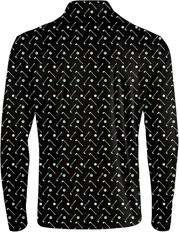 Men's Long Sleeve Golf Shirt Quick Dry 3 Button Work Fishing Outdoor Casual Collar Shirt