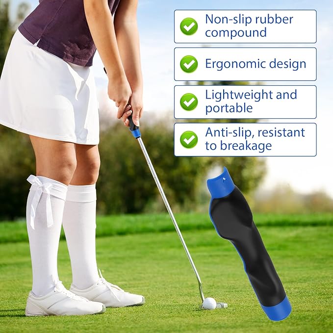 Ergonomic Golf Grip Trainer, Golf Swing Training Aid for Correct Hand Position, 6.1in Lightweight Club Grip Trainer Fits Most Golf Clubs