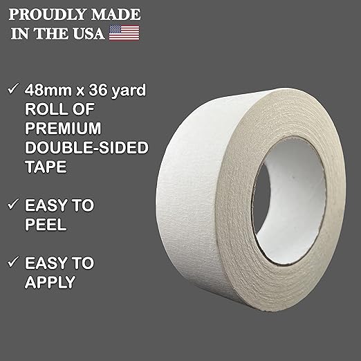 Brampton Golf Grip Tape Roll, Premium Solvent-Activated Double Sided Adhesive for Golf Club Regripping, 48mm x 36 Yards