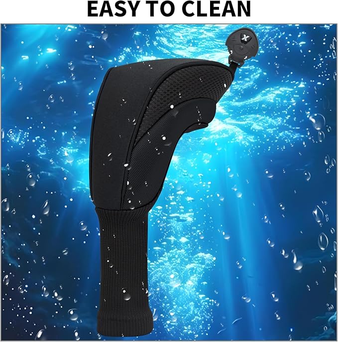 Golf Head Covers for Fairway Woods Driver Hybrids 5 Pieces Nylon Mesh Sports Fan Golf Club Headcovers-Golf Accessories for Men Women.