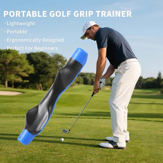 Golf Grip Trainer for Right-Handed Players, Swing Training Aid for Improving Grip Position and Swing Form, Suitable for Beginners and All Skill Levels
