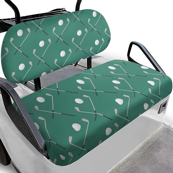 Fashion Print Golf Cart Seat Covers 2 Passenger Golf Cart Backrest Cover Golf Cart Seat Towel Gift for Friends