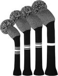Scott Edward Knit Wood Golf Club Head Covers 4 Pieces Knitted Item Fit Over Well Driver Wood(460cc) Fairway Wood and Hybrid(UT)