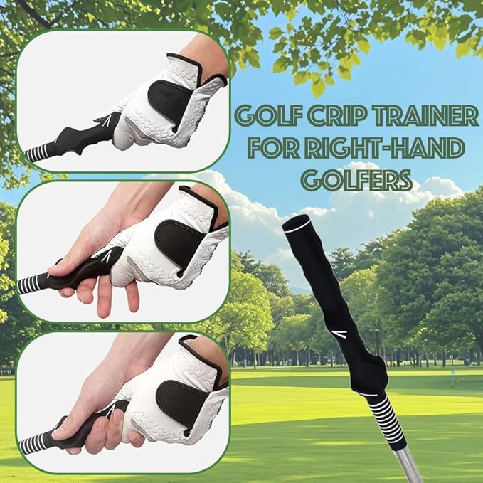 Retractable Golf Swing Trainer Right-Handed Click Stick Golf Grip Portable Grip Trainer with Click Feedback for Right Trainer Ideal for Beginners, Indoor & Outdoor Practice
