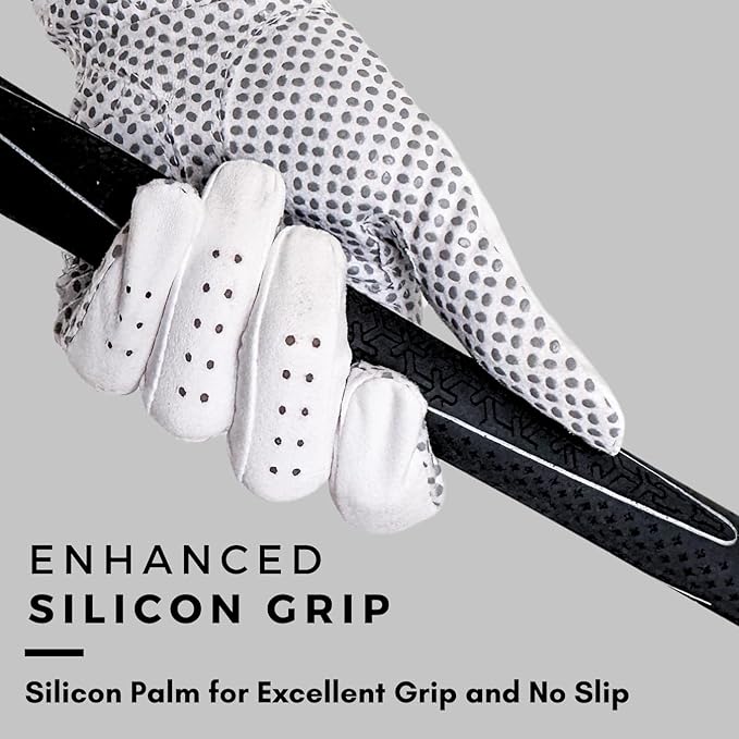 Golf Gloves Both Hands Women's 1 Pair Lightweight Non-Slip Silicone Extra Grip All Weather Girls Ladies Sports Tennis