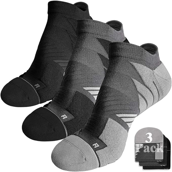 Hylaea No Show Running Athletic Anti-Blister Wicking Coolmax Socks, Seamless Anti-odor