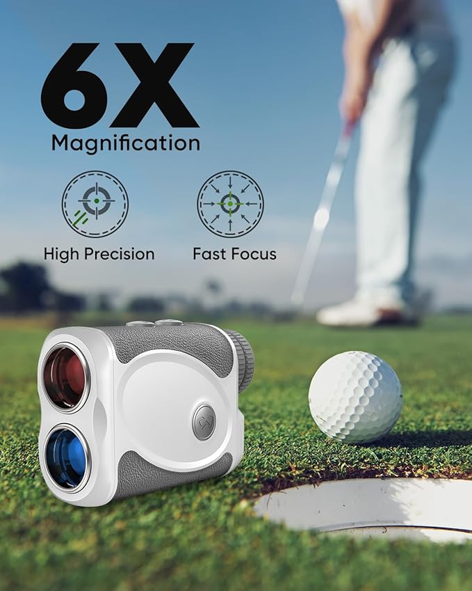 WOSPORTS Golf Rangefinder, 800/1200 Yards Laser Range Finder, High Precision Flag Lock with Pulse Vibration, Tournament Legal Rangefinder for Golfing and Hunting, Battery Included