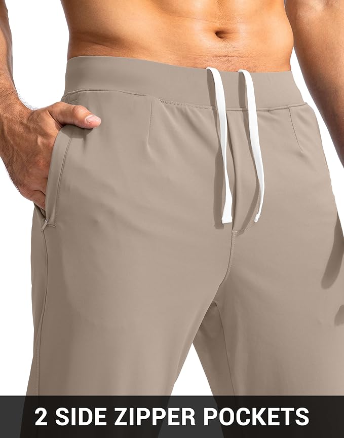 G Gradual Men's Golf Joggers Pants with Zipper Pockets Stretch Sweatpants Slim Fit Track Pants Joggers for Men Work Running