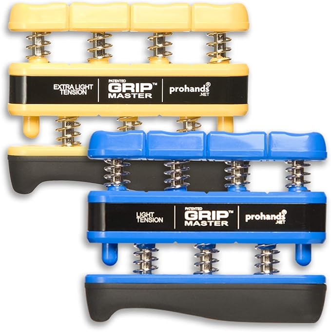 Prohands Gripmaster Hand Exerciser, Finger Exerciser (Hand Grip Strengthener), Spring-Loaded, Finger-Piston System, Isolate & Exercise Each Finger