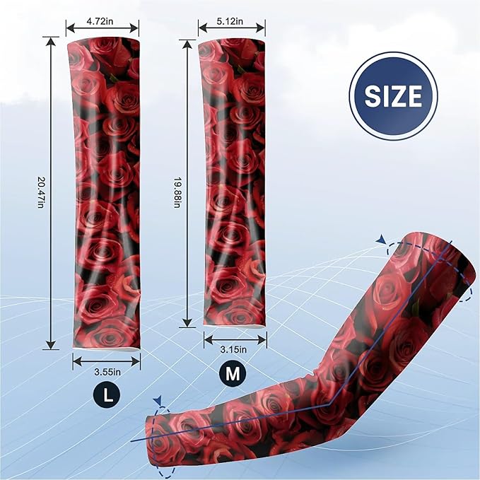 Cooling Arm Cover For Men & Women - Uv Sun Protection Arm Sleeves For Driving Golfing Fishing Cycling Hiking (L)
