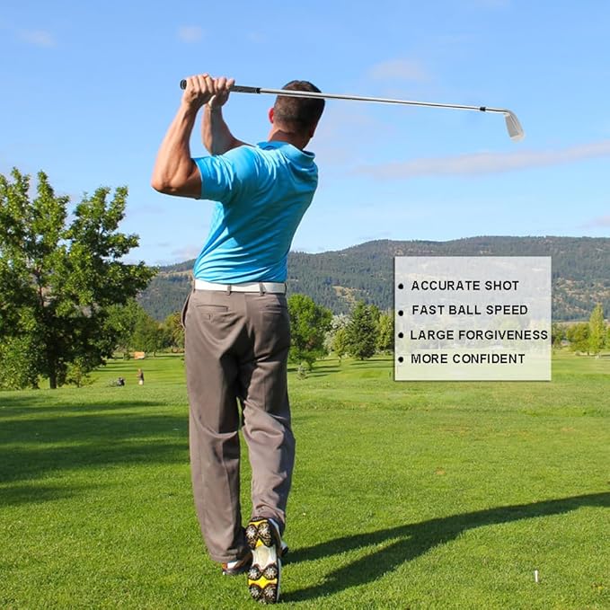 MAZEL Golf Individual Iron 1,2,3,4,5,6,7,8,9, Golf Iron with Steel Shafts for Right Handed Golfers