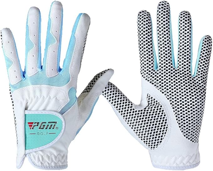 PGM Women's Golf Glove One Pair (4 Color Options), Improved Grip System, Cool and Comfortable
