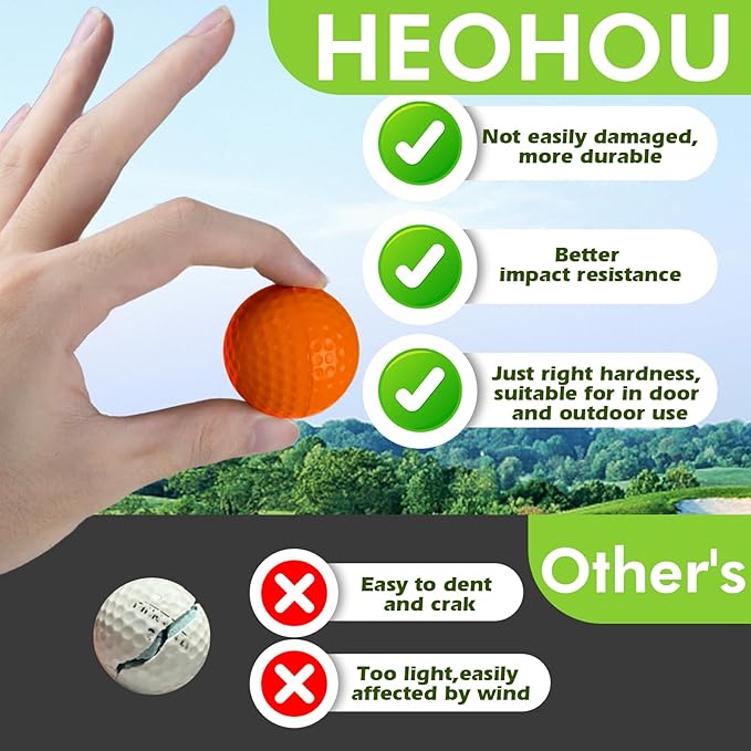 Foam Golf Practice Balls,Realistic Feel and Limited Flight Practice Golf Balls for Backyard,Soft Training Golf Balls for Indoor or Outdoor