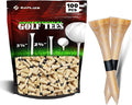 SAPLIZE Bamboo Golf Tees Pack of 100 or 150, Four Size Options (3-1/4", 2-3/4", 2-1/8", 1-1/2"), Stable and Reliable Golf Tees, Available in Natural Color