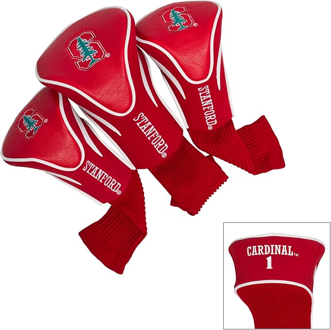 Team Golf NCAA Numbered 1, 3, & X, Fits Oversized Drivers, Utility, Rescue & Fairway Clubs, Velour Lined for Extra Club Protection