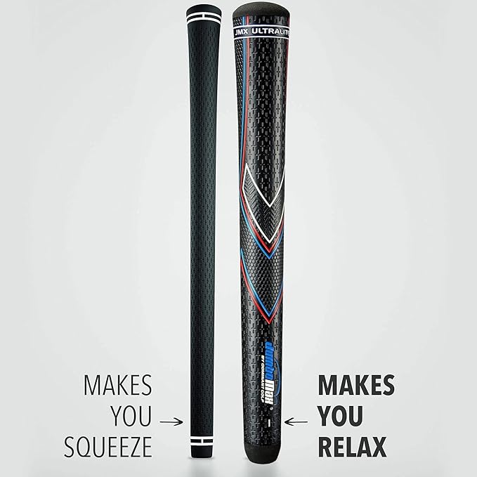 JumboMax JMX UltraLite Golf Grips Oversized - 20-25% Lighter, Enhanced Clubhead Awareness, Tri-Texture, Twist-Resistant StabilityCore