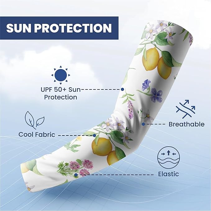 Cooling Arm Cover For Men & Women - Uv Sun Protection Arm Sleeves For Driving Golfing Fishing Cycling Hiking (L)