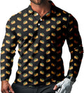 Men's Long Sleeve Golf Shirt Quick Dry 3 Button Work Fishing Outdoor Casual Collar Shirt