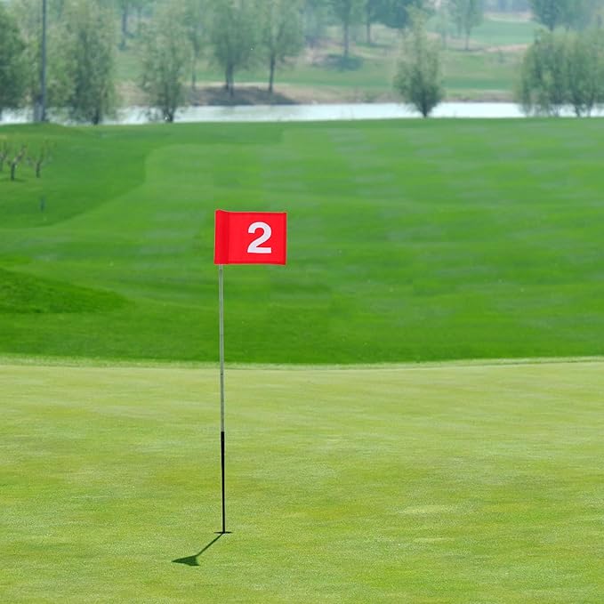 4Pcs 4Pcs Numbered Training Flags Durable Putting Course Flags for Practice Portable Lightweight Golf Markers for Backyard and Outdoor Use