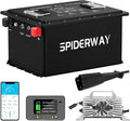 48V 105Ah Lithium Battery Golf Cart with 25A Charger, 48V LiFePO4 Battery, LCD Monitor & Mobile APP, 6000+ Cycles 48V Golf Cart Battery, Built-in 200A BMS, Max 10.24kW Output, Perfect for Golf Carts