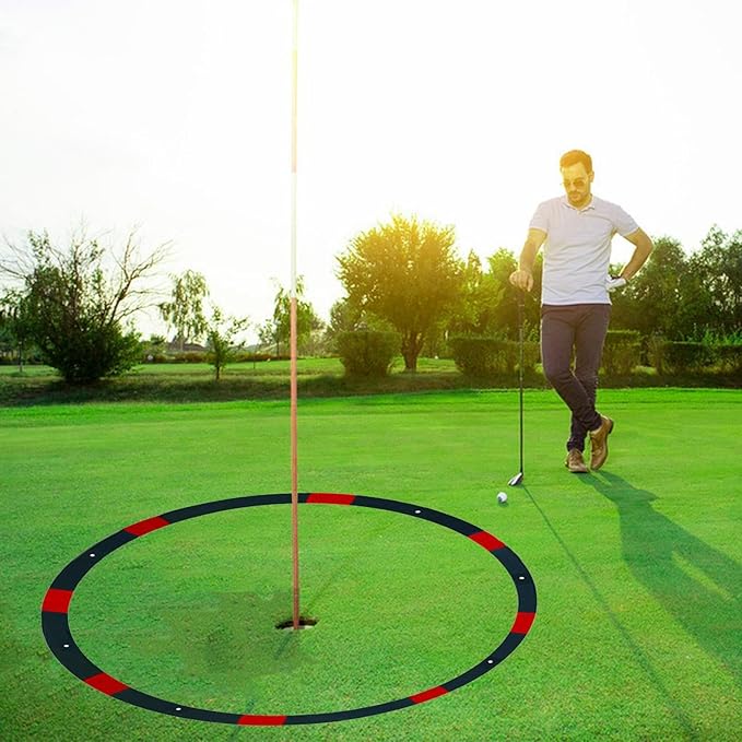 Precision Rings – Golf Chipping Circles, Putting Target Trainer | Flexible Visual Indicator Rings for Green Shot Control and Accuracy Practice, Lightweight Setup for Indoor Lawn Or Backyard Golf T