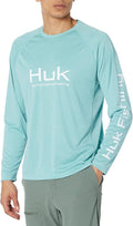 HUK Mens Pursuit Heather Long Sleeve Shirt, Fishing Shirt for Men