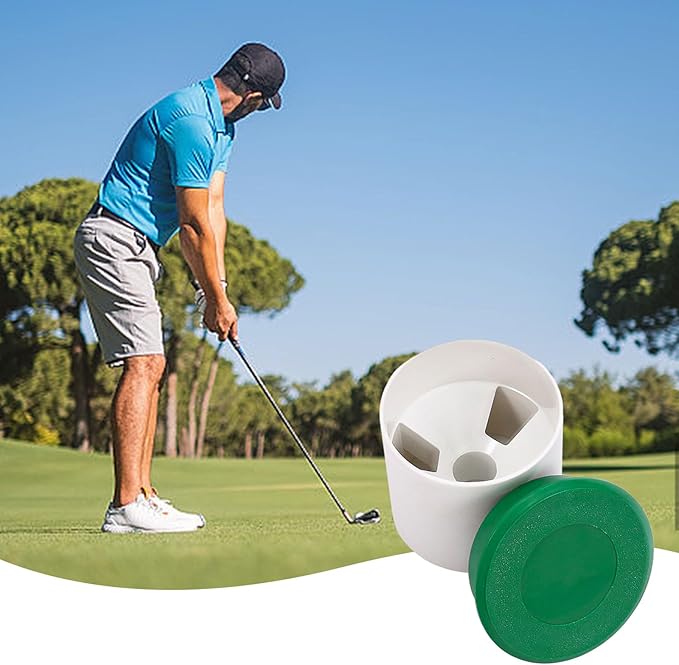 6 Sets Golf Hole Cups with Cover 4'' Putting Green Golf Hole Cup Practice Training Aids for Outdoor Backyard Yard Garden, 6PCS Cup+ 6PCS Lids