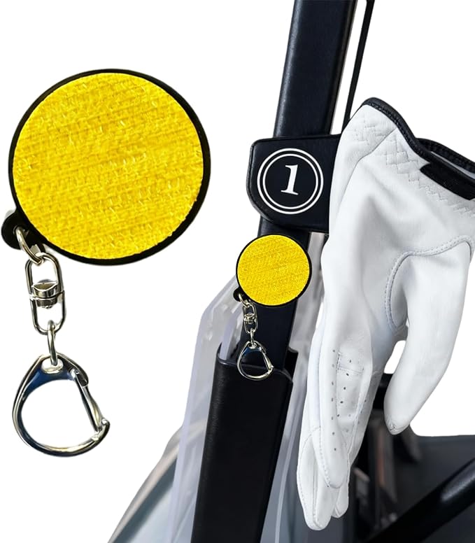 Magnetic Golf Glove Holder Clip – Strong Neodymium Magnet & Grip Pad – Attaches to Golf Cart, Bag or Belt – Keeps Gloves Dry, Fresh & Secure – Hand-Assembled Acrylic Golf Accessory for Men & Women