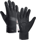 FOXLVDA 10℉ Winter Gloves Men Women, Waterproof Windproof Thermal Touch Screen with Non-Slip Grip and Warm Lining for Cold Weather Cycling Driving Hiking Running Golf Ski Snow Ski Sports Daily Work