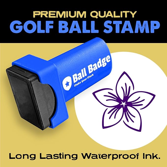 Ball Badge - Golf Ball Stamp (The Icon Series), Golf Ball Marker, Reusable Golf Ball Marking Tool to Identify Golf Balls