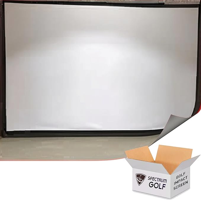 Golf Impact Screen Hanging Poly Spacer for Golf Simulator-Triple Hemmed-US Made (144 X 108 with Sewn in Straps)