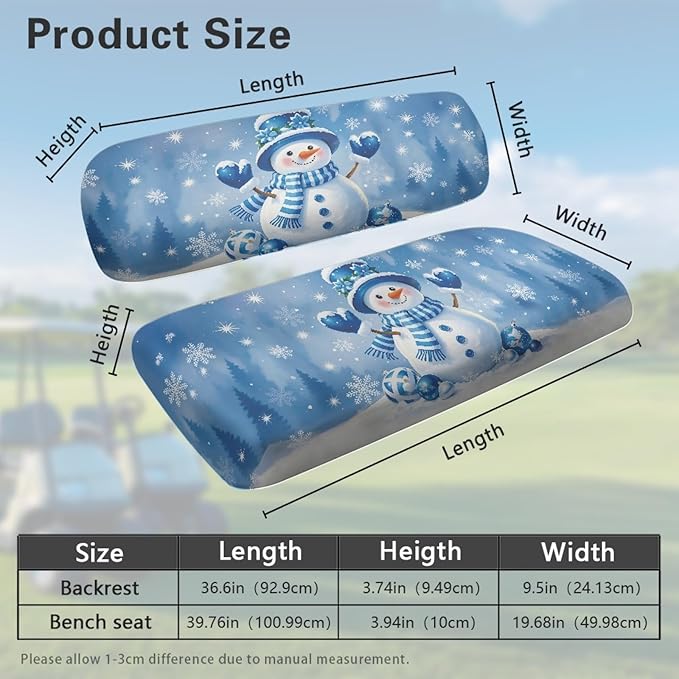 Fashion Print Golf Cart Seat Covers 2 Passenger Golf Cart Backrest Cover Golf Cart Seat Towel Gift for Friends
