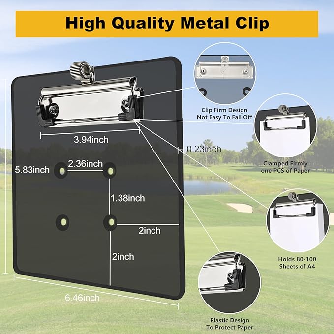 Golf Cart Scorecard Holder with Pen Holder on Golf Cart Steering Wheel for EZGO Club Car Yamaha Golf Carts（Note Do Not Include Golf Cart Steering Wheel